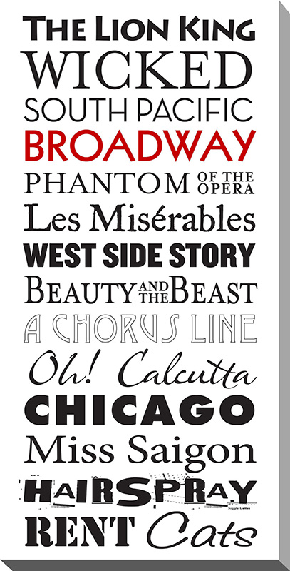 Broadway Shows II (White)